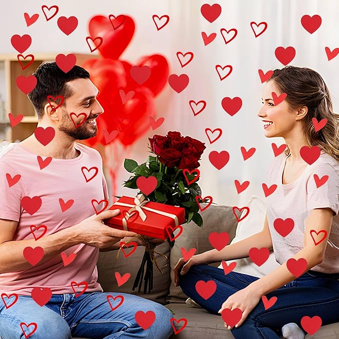 200 Pcs Red Heart Paper Confetti - Image 6