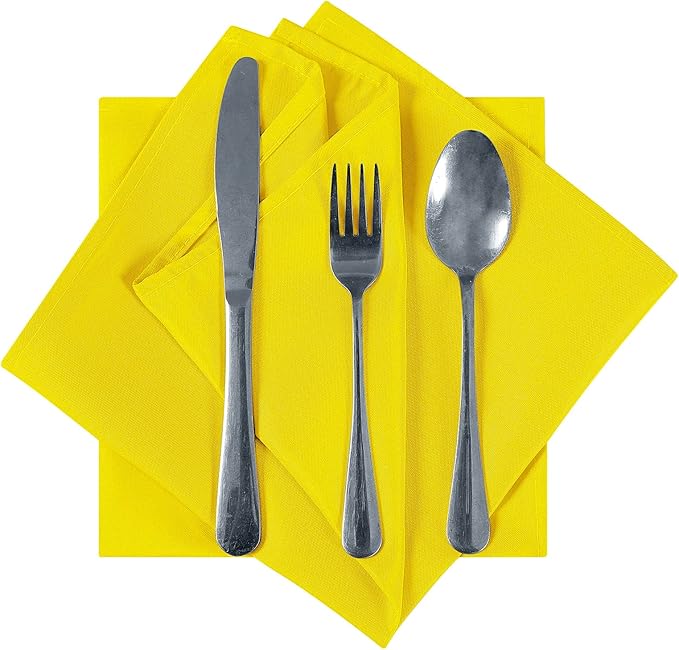 Cloth Napkins 17x17 inch Washable Polyester Dinner Napkins Soft Table Napkins - Image 3