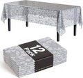 Exquisite Lace Table Cloth Rectangle Table Plastic 12-Pack Lace Tablecloth by Exquisite
