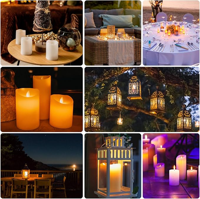 Waterproof Flickering Flameless Candles, Outdoor Indoor Candles - Image 6