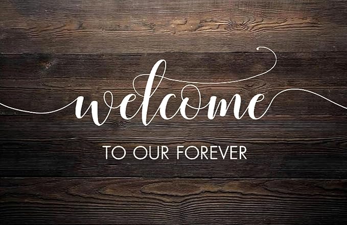 Rustic Wooden Signs Welcome to Our Forever Wedding Sign Wedding Welcom Sign - Image 2