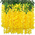 Wisteria Hanging Flowers 12 Pack Wisteria Artificial Flowers Fake Silk Flowers by LUZOGA