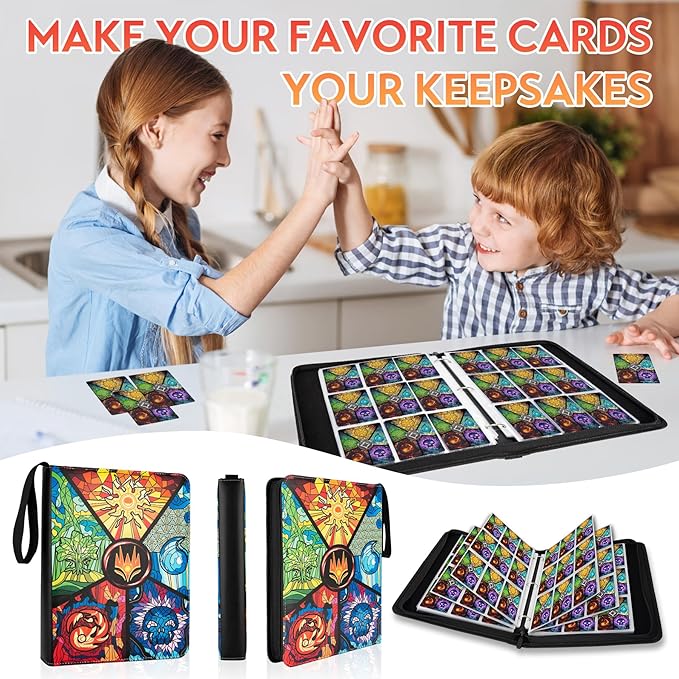 9 Pocket Card Binder for MTG/YGO/PTCG/Game Cards, Holds 900 Cards, Premium Card - Image 5