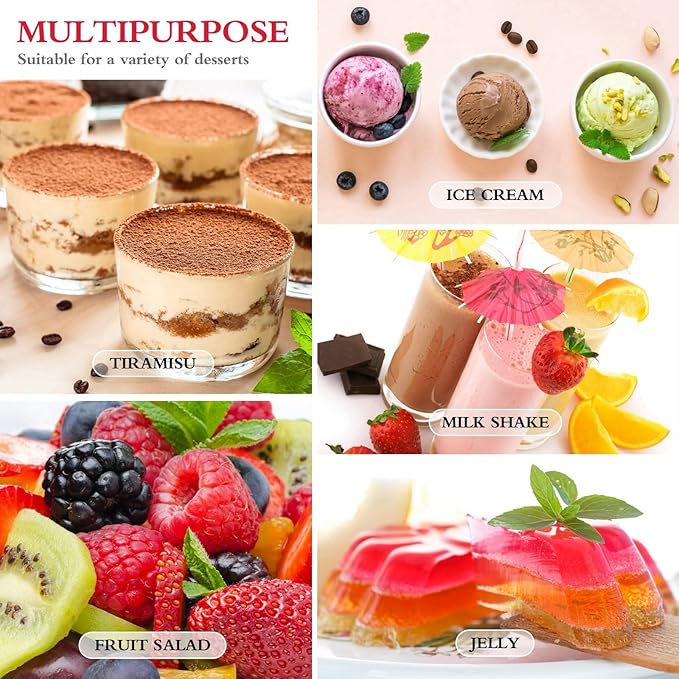 Honeydak 150 Pcs Plastic Dessert Cups without Lids 4.5 oz - Image 4