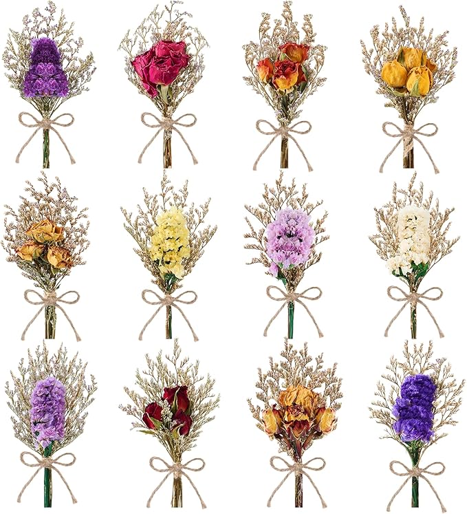 12/24 PCS Charming Dried Flowers Bouquet - Image 7