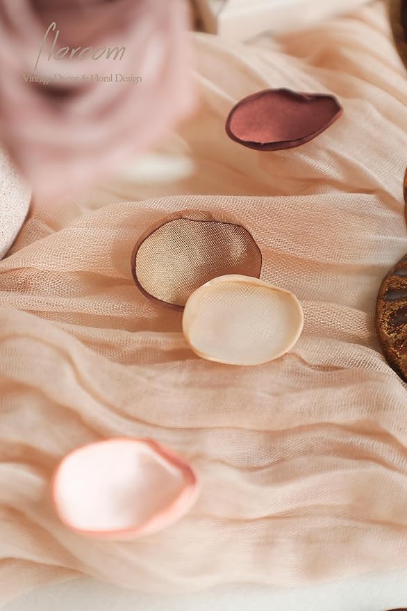Floroom 300pcs Rose Petals Earth Tones Brown Faux Silk Flower Petals - Image 5