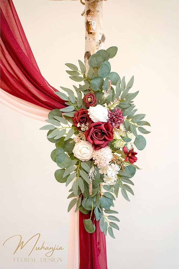 Artificial Wedding Arch Flowers Kit, Ceremony Decoration, Floral Outdoor Party - Image 4