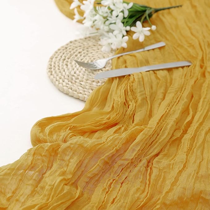 12 Pack Cheesecloth Table Runner, Runner Gauze Boho Wedding Decor Romantic - Image 7