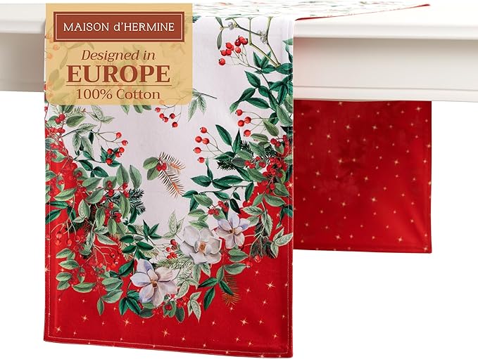 Maison d' Hermine Table Runner 100% Cotton Double Layer Table Runners 108 by MaisondHermine