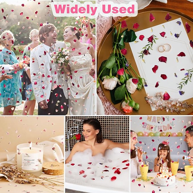 20 Pack Prefilled Confetti Packets, Biodegradable Flower Petals, Real Dried - Image 7