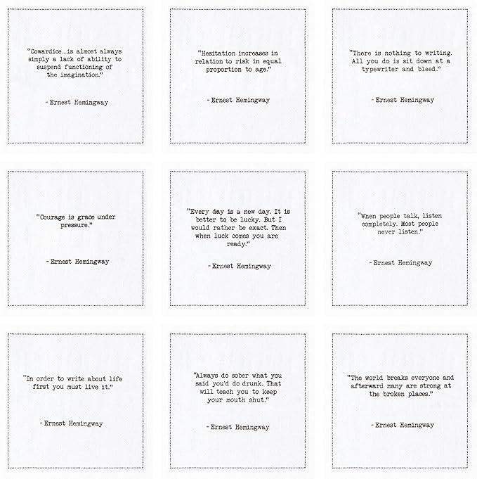 Five Star Napkins Hemingway Quotes, Beverage Napkins, Bar Napkins, Cloth Napkins - Image 3
