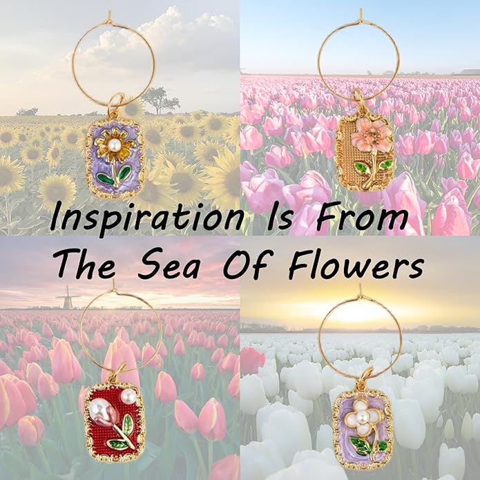 24Pcs Wine Glass Charms & Markers - Image 3