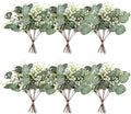 40 Pcs Artificial Greenery Eucalyptus Stem Silver Dollar Leaves Baby Eucalyptus by Zekonan