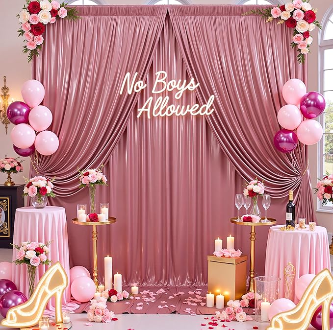 10ftx10ft Rose Gold Sequin Backdrop Curtain - Image 7