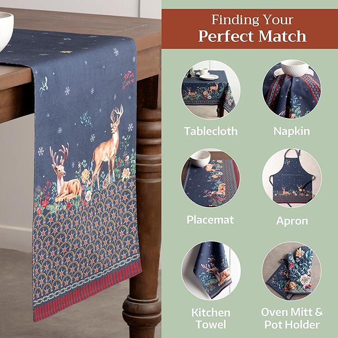 Maison d' Hermine Table Runner 100% Cotton Double Layer Table Runners 72 inches - Image 5