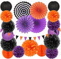 Black Orange Purple Halloween Party-Decorations by Burgleda