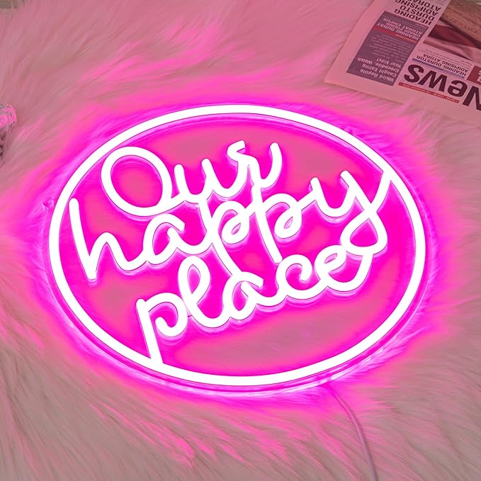 "Our happy place" Neon Sign Happy Place Neon Light - Image 5