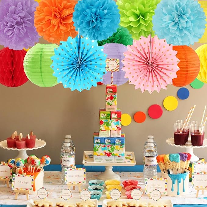 Rainbow Red-Orange Green-Blue Purple Party-Decorations - Image 6