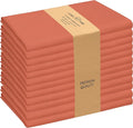 Urban Villa Fall Cloth Napkins Rust Color Dinner Napkins Set of 12 20''x20'' by CottonTrends