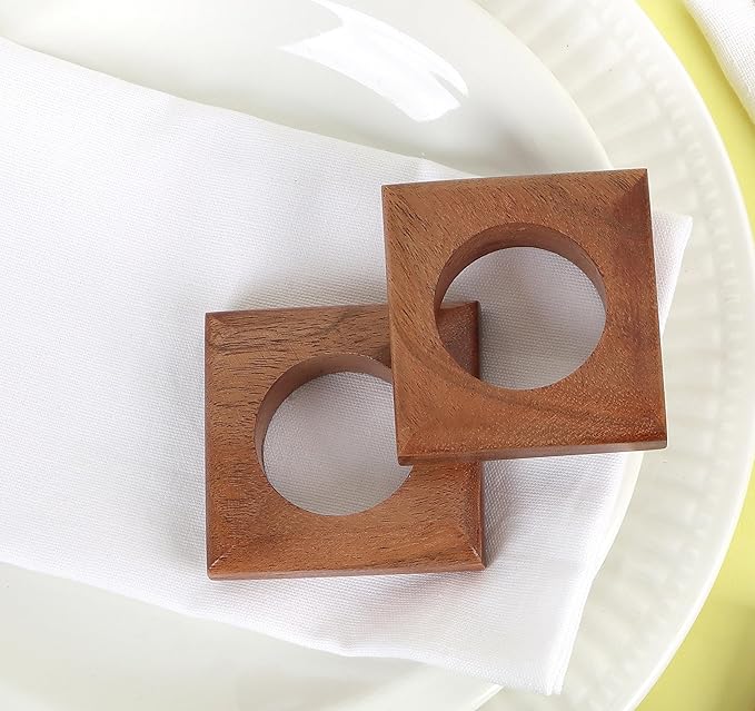 Wooden Napkin Rings Set of 12 Fall Decor - Image 5