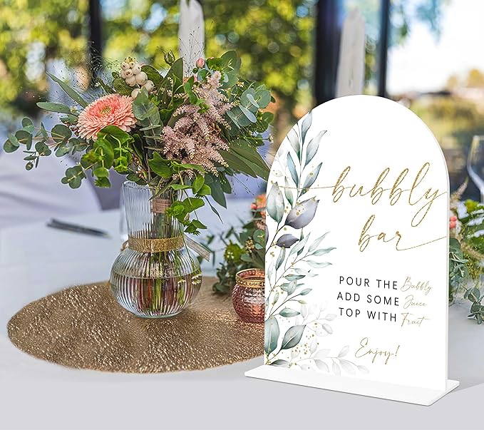 Acrylic Wedding Signs, Wedding Reception Signage, Bridal Shower Table Decor - Image 4