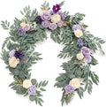 Ling's Moment Flower Garland - 6FT Eucalyptus & Rose - Sweetheart Table Decor by LingsMoment
