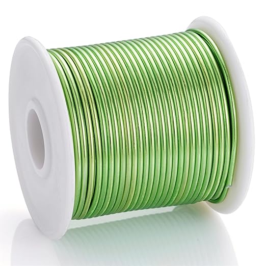 12 Gauge Light Green Aluminum Craft Wire - Image 2