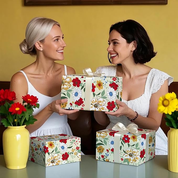 WRAPAHOLIC Floral Wrapping Paper Roll - Image 7