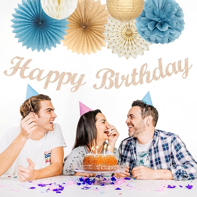 Light-Dusty Blue Beige-Champagne Women Birthday-Decorations - Image 4