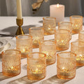 36ps Gold Votive Candle Holders, Tea Light Candle Holder Glass by TRIRITE