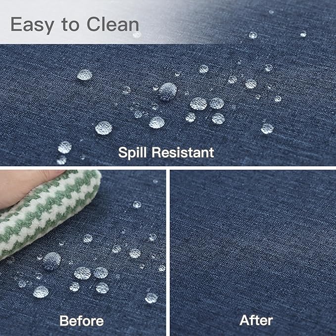 maxmill Rectangle Linen Texture Tablecloth Stain Proof Waterproof Wrinkle Free - Image 5