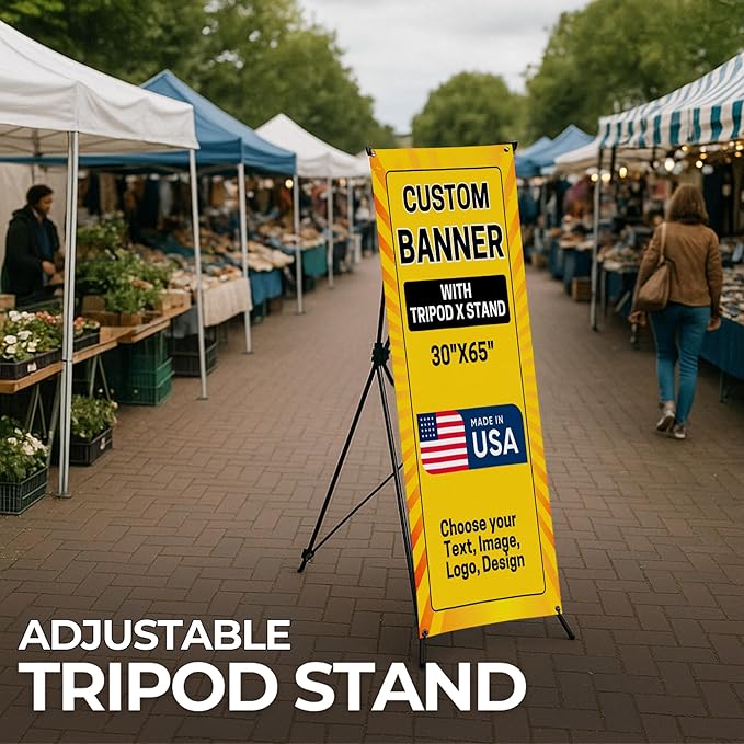 Custom Banner With X Stand By Dreamcontroller | Personalized X Banner Stand - Image 4