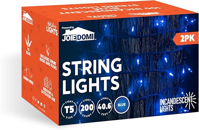 Joiedomi Blue Christmas String Lights, 200 44.6FT Christmas Fairy Tree Lights - Image 7