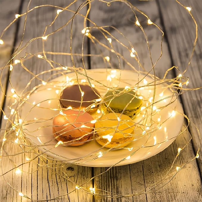WATERGLIDE 12 Pack Fairy Lights Battery Operated, 7 ft 20 LED Mini String Lights - Image 5