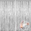 Silver Foil Curtain Backdrop by forlvwoon