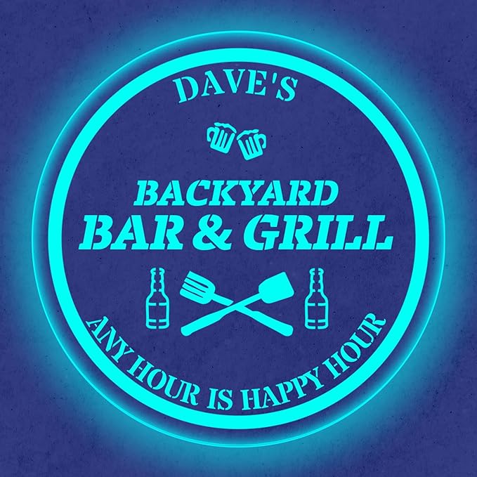 Custom Acrylic LED Bar Sign – Personalized Color Changing Wall Decor - Image 4
