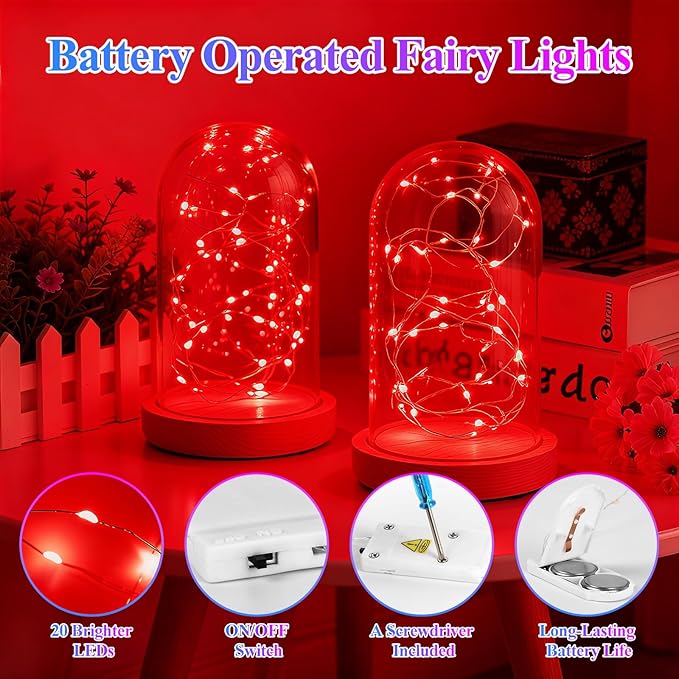 Lakumu 12 Pack Multi Color Led Fairy Lights Battery Operated - Image 5