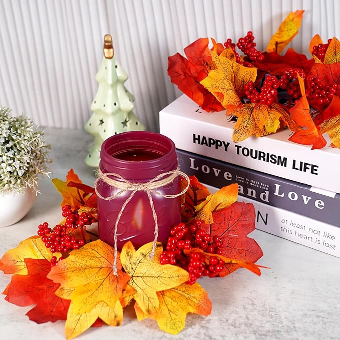Fall Mason Jar Centerpieces for Tables – Thanksgiving Table Decorations - Image 6