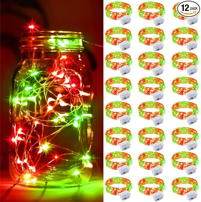 ZGWJ 24 Pack Christmas Fairy Lights Battery Operated, 7ft 20LED Mini Fairy by ZGWJ