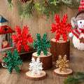 Bucherry 12 Pcs Wooden Snowflake Table Decor 3D Snowflake Tabletop Signs and by Bucherry