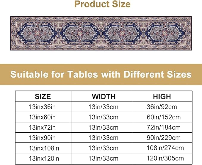 Boho Floral Vintage Table Runner - Image 2