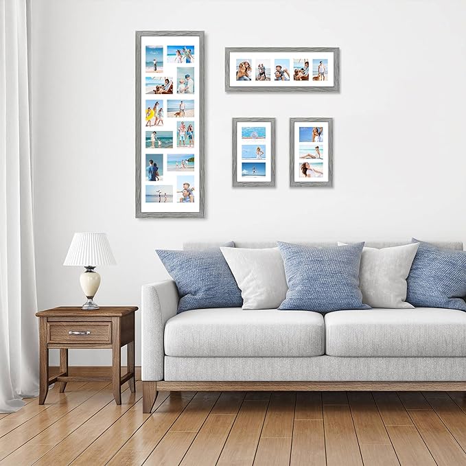 8x24 Picture Frame 2 Pack, Rustic Grey Wood Frame - Image 5