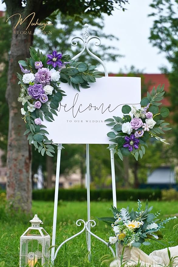 Muhanjia Wedding Sign Faux Flower Swag - Image 2