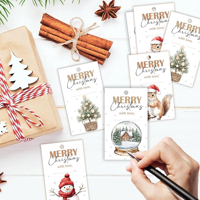 40 Pcs Christmas Gift Tags, 2.1"×3.5" Merry Christmas Tree Paper Tags - Image 3