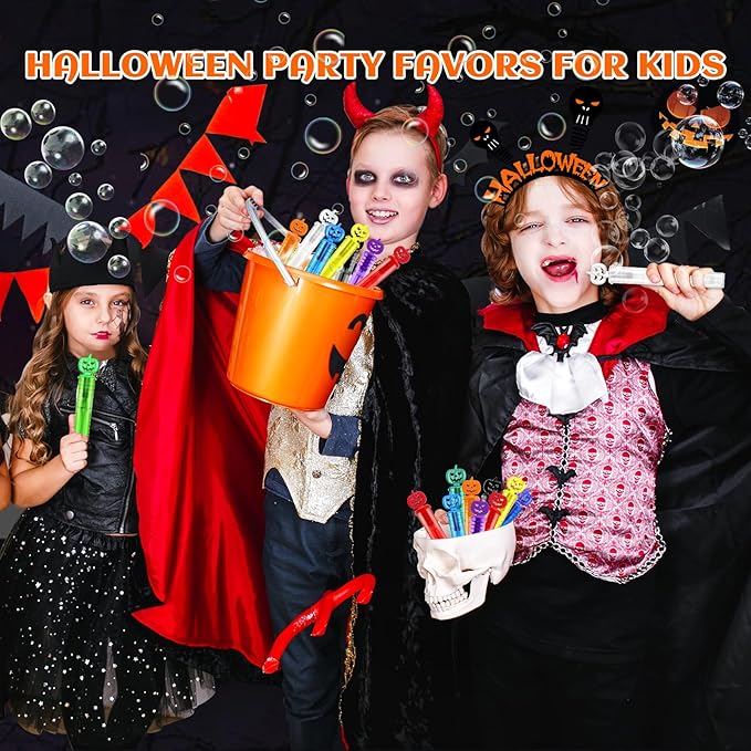Shemira 500PCS Halloween Bubble Wands, Mini Bubbles Party Favors - Image 6