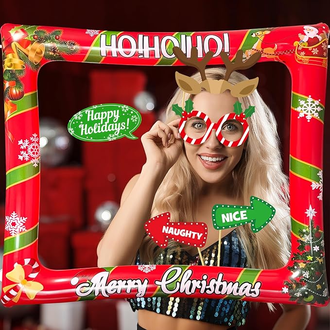 Christmas Photo Booth Props Inflatable Frame - Image 2