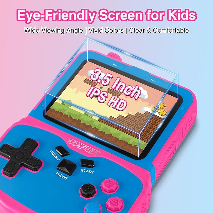 Handheld Game Console for Girls, 220 Retro Games Built-in, 3.5'' HD IPS Screen - Image 3