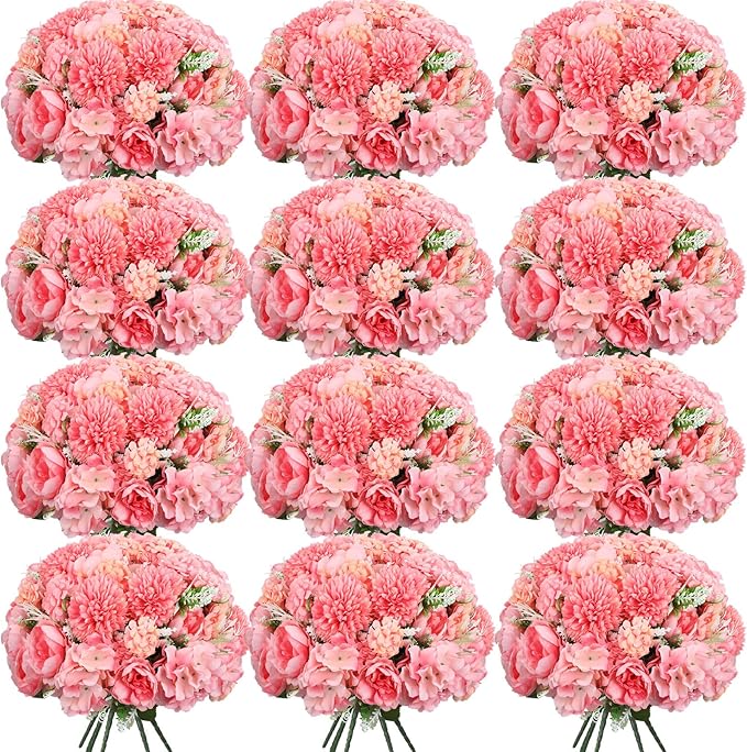 Tigeen Artificial Flowers Artificial Peonies Silk Flowers Faux Peony Fake Peony by Tigeen