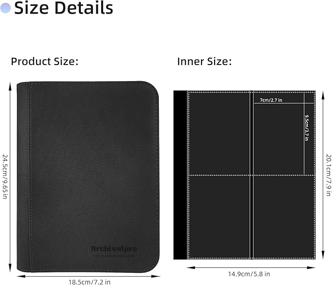4 Pockets Premium Card Binder 160 Cards Trading Card Binders No Ring Card - Image 2