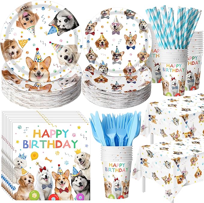 452 Pcs Dog Birthday Party Decorations by Potchen